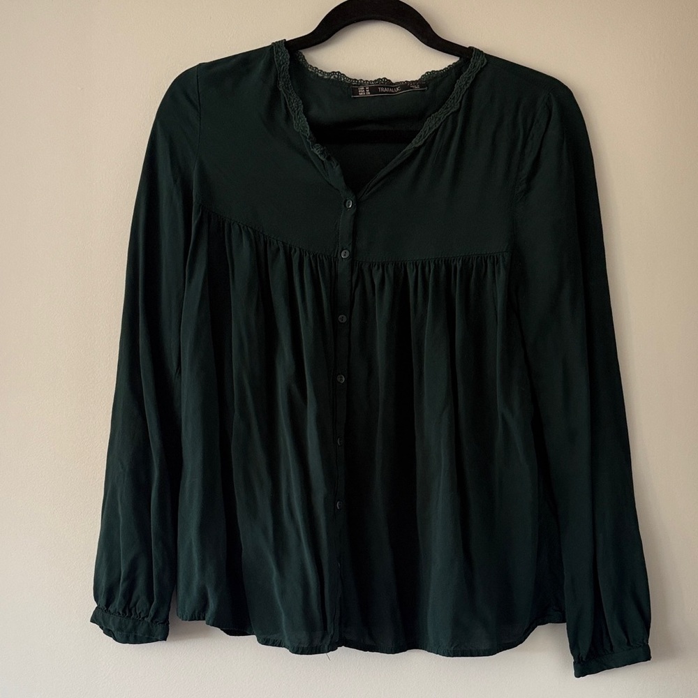 Zara Dark Green Blouse